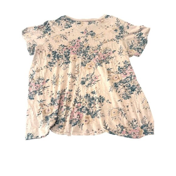 VTG Torrid Classic Fit Floral Butterfly Graphic Tee Short Sleeve Pink & Blue Wom - Picture 5 of 5